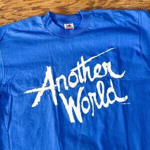 Vintage 1987 Another World Soap Opera P&G Blue T-Shirt Size Large